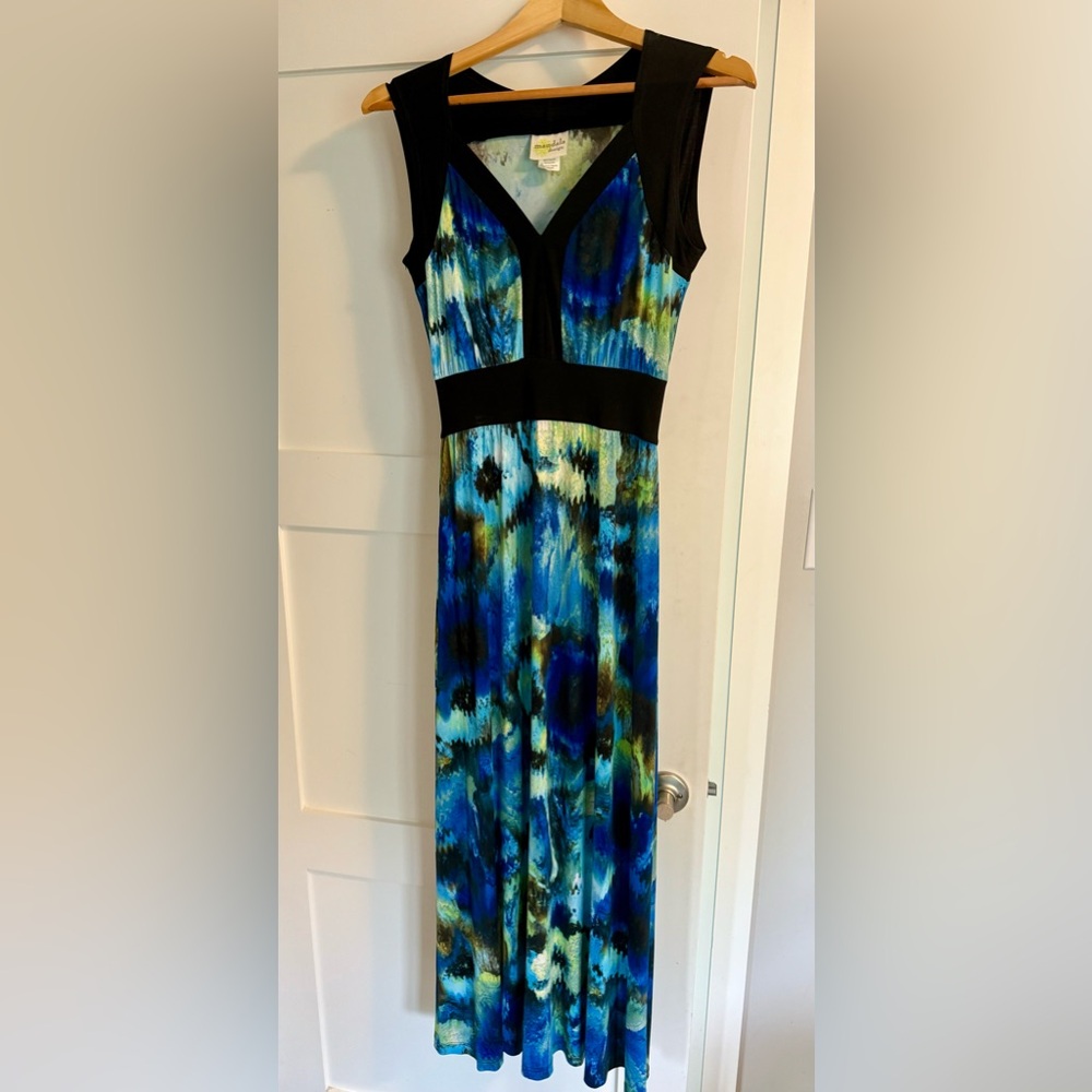 Mandala Design sleeveless maxi dress - made in Canada!